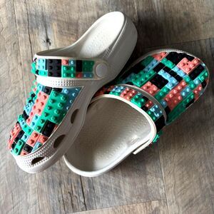 Building Block Inspired Kids Size 33 Heel to Toe 9 1/4" Big Kid Slip on